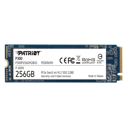 Unidad de Estado Sólido PATRIOT P300 - M.2 - 256GB - PCI-E 3.0 - P300P256GM28 Unidad de Estado Sólido PATRIOT P300 - M.2 - 256GB - PCI-E 3.0 - P300P256GM28