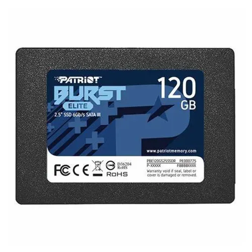 Unidad de Estado Sólido PATRIOT Burst Elite - 2.5" - 120GB - SATA 3 - PBE120GS25SSDR Unidad de Estado Sólido PATRIOT Burst Elite - 2.5" - 120GB - SATA 3 - PBE120GS25SSDR