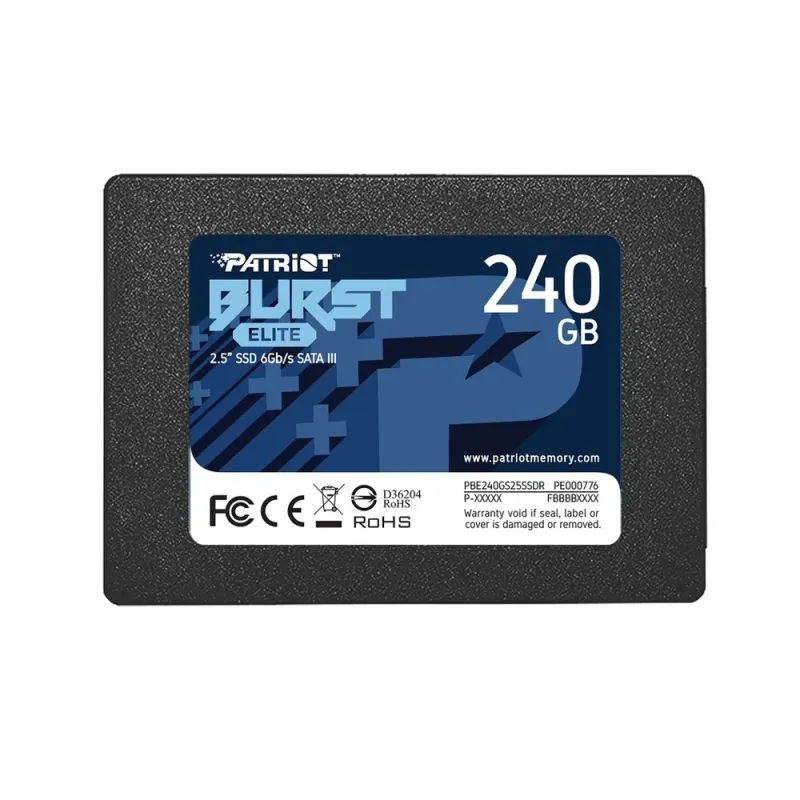 Unidad de Estado Sólido PATRIOT Burst Elite - 2.5" - 240GB - SATA 3 - PBE240GS25SSDR