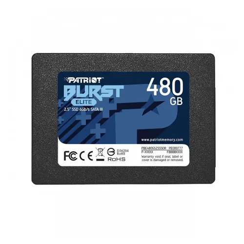 Unidad de Estado Sólido PATRIOT Burst Elite - 2.5" - 480GB - SATA 3 - PBE480GS25SSDR Unidad de Estado Sólido PATRIOT Burst Elite - 2.5" - 480GB - SATA 3 - PBE480GS25SSDR