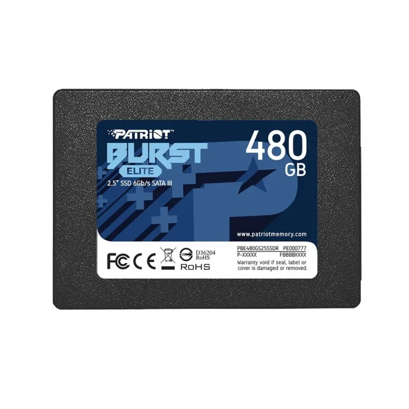 Unidad de Estado Sólido PATRIOT Burst Elite - 2.5" - 480GB - SATA 3 - PBE480GS25SSDR