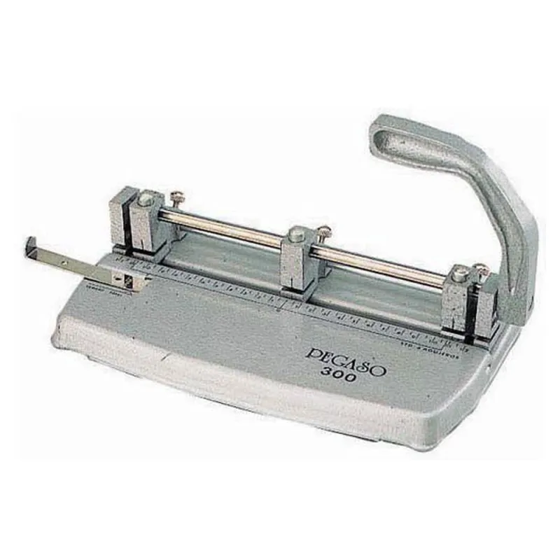 Perforadora Pegaso 300 - Triple - Ajustable - Gris - 300
