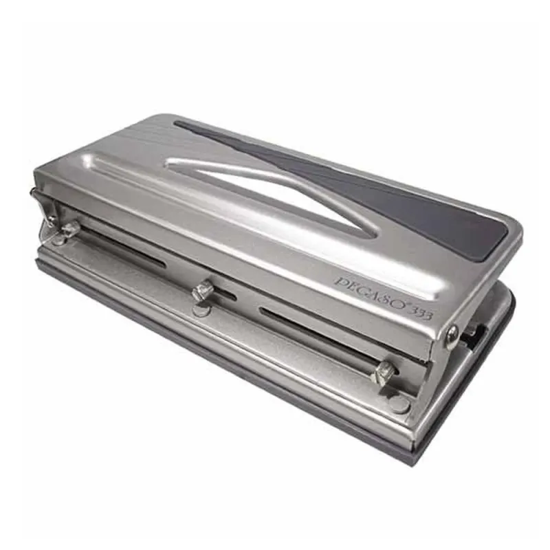 Perforadora Pegaso 333 - Metálica - 3 Orificios - Dados Ajustables - Hasta 10 Hojas - 308.333