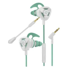 Auriculares Gamer Easy Line Storm - Alámbrico - 3.5mm - Micrófono Desmontable - Verde con Blanco - EL-995708 Auriculares Gamer Easy Line Storm - Alámbrico - 3.5mm - Micrófono Desmontable - Verde con Blanco - EL-995708