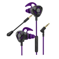 Auriculares Gamer Easy Line Storm - Alámbrico - 3.5mm - Micrófono Desmontable - Negro con Morado - EL-995715 Auriculares Gamer Easy Line Storm - Alámbrico - 3.5mm - Micrófono Desmontable - Negro con Morado - EL-995715