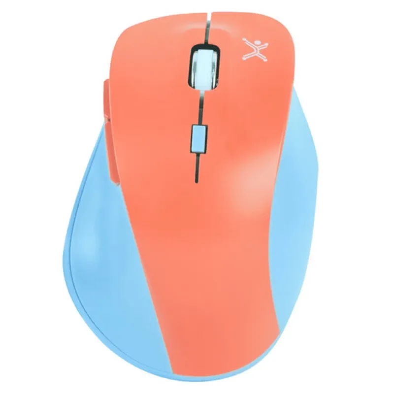 Mouse Perfect Choice Thumb - Inalámbrico - USB - 6 Botones - Azul con Naranja - PC-045120