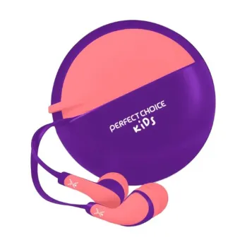 Auriculares Perfect Choice Bubble Gum - Alámbricos - 3.5mm - Micrófono  - 1.2 Mts - Rosa - PC-116493