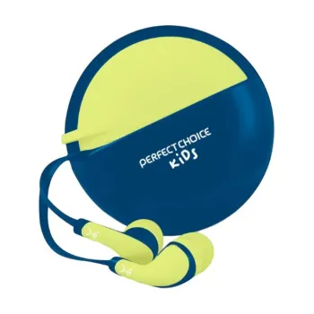 Auriculares Perfect Choice Bubble Gum - Alámbricos - 3.5mm - Micrófono  - 1.2 Mts - Azul - PC-116509