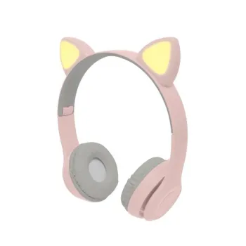 Audífonos Perfect Choice Kids Catto - Inalámbrico - Bluetooth - 3.5 mm - Rosa - PC-116998