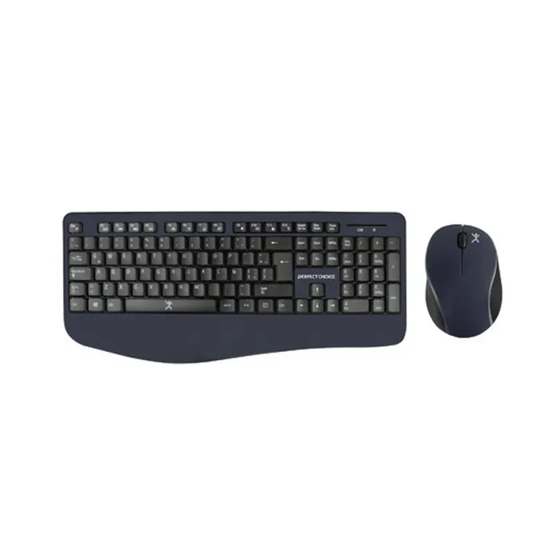 Kit de Teclado y Mouse Perfect Choice PC-201236 - Inalámbrico - Multimedia - Negro - PC-201236