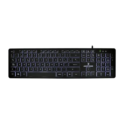 Teclado Perfect Choice PC-201304 - con Iluminación en Teclas - para Oficina - Blacklight - PC-201304 Teclado Perfect Choice PC-201304 - con Iluminación en Teclas - para Oficina - Blacklight - PC-201304