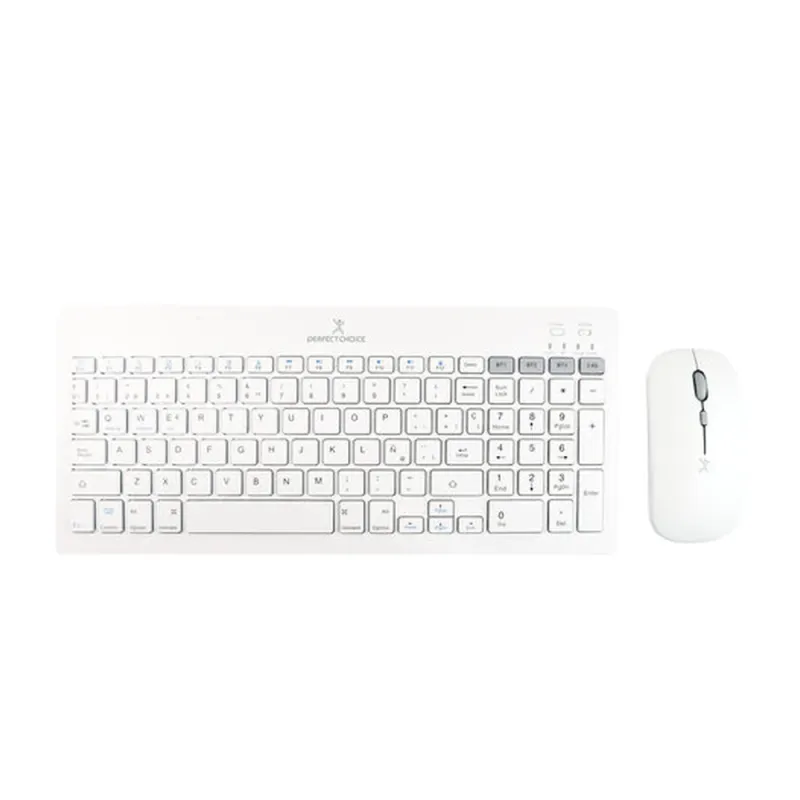 Kit Teclado y Mouse Perfect Choice Zebrary - Inalámbrico - Blanco - PC-201380