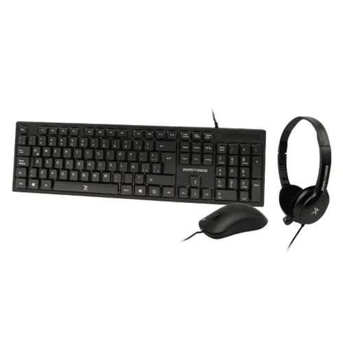 Kit de Teclado y Mouse Perfect Choice PC-201717 - Alámbrico - Español - USB - Diadema con Micrófono - PC-201717 Kit de Teclado y Mouse Perfect Choice PC-201717 - Alámbrico - Español - USB - Diadema con Micrófono - PC-201717