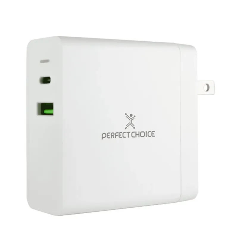Cargador de Pared Perfect Choice PC-240396 - USB-C - 65W - 2.4A - Blanco - PC-240396