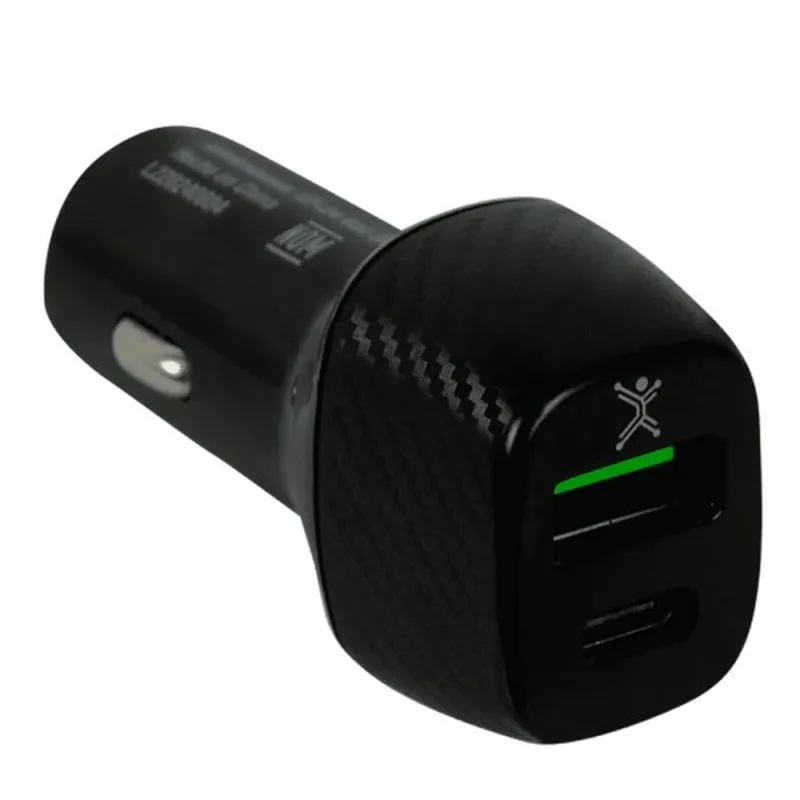 Cargador Perfect Choice PC-240884 - USB-A - USB-C - Para Auto - PC-240884