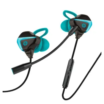 Auriculares Gamer Vortred Wilko - Alámbrico - 3.5mm - Micrófono Desmontable - Azul con Negro - V-930624