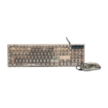 Kit Gamer Perfect Choice Helumo - Teclado - Mouse - Alámbrico - Transparente - V-930723