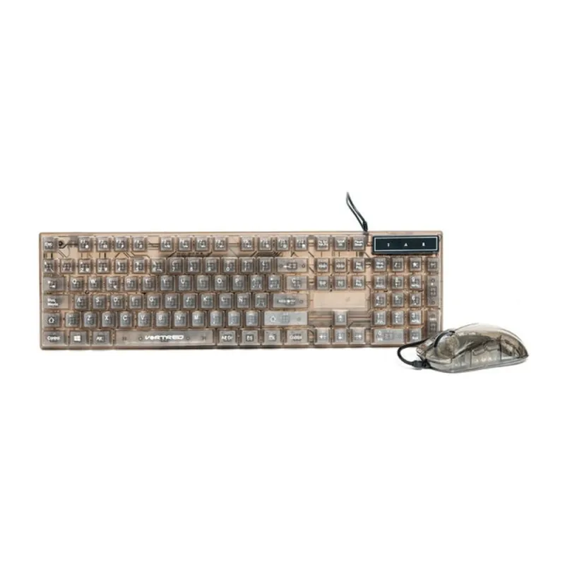 Kit Gamer Perfect Choice Helumo - Teclado - Mouse - Alámbrico - Transparente - V-930723