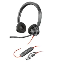 Diadema Poly Blackwire 3320 -Alámbrico - USB C/A - Micrófono - Certificado para Microsoft Teams - 8X220AA Diadema Poly Blackwire 3320 -Alámbrico - USB C/A - Micrófono - Certificado para Microsoft Teams - 8X220AA