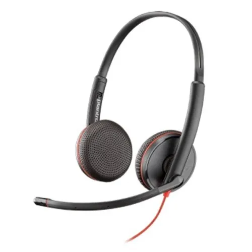 Diadema Poly Blackwire C3225 - Alámbrico - USB C/A - Micrófono - 8X229A6