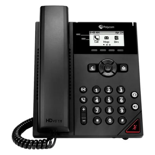 Teléfono IP Poly VVX 150 - 2 Líneas - RJ-45 - POE - Negro - 2200-48810-025