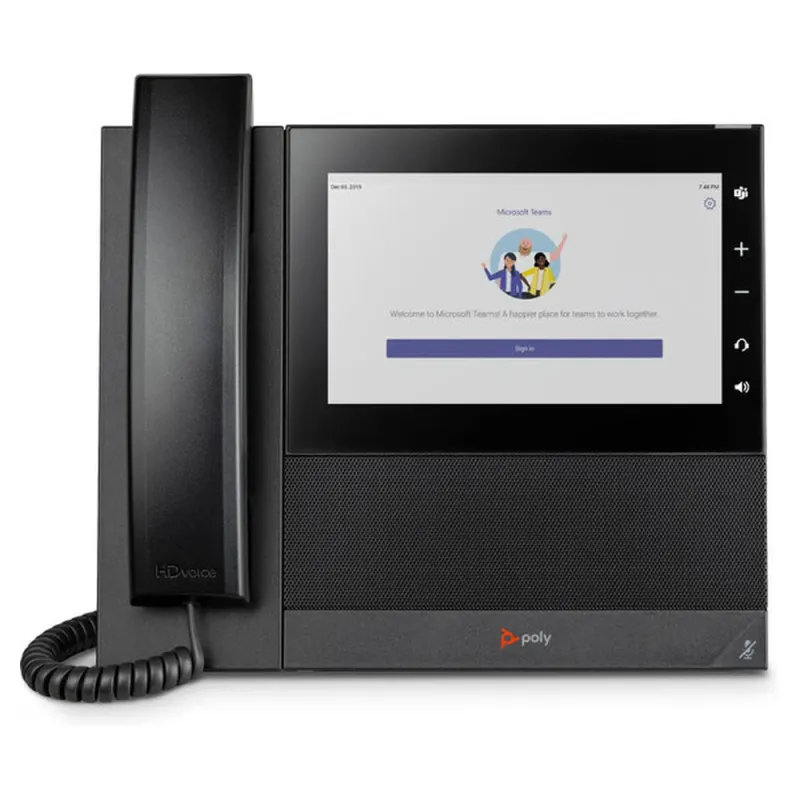 Teléfono IP Poly CCX 600 - 24 Líneas - Altavoz - Negro - Certificado para Microsoft Teams - 82Z84AA