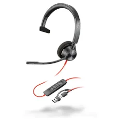 Diadema Poly Blackwire 3310 - Alambrico - USB - Micrófono - 8X215AA Diadema Poly Blackwire 3310 - Alambrico - USB - Micrófono - 8X215AA