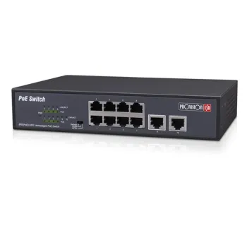 Switch Provision ISR Fast Ethernet POES-08120C+2I-V2 - Fast Ethernet - 8 Puertos PoE - 2 Uplink - No Administrable - POES-08120C+2I-V2