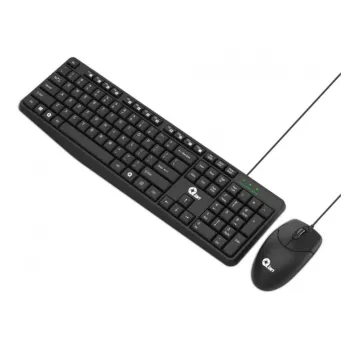 Kit de Teclado y Mouse QIAN QKX-20603 - Alámbrico - USB - Multimedia - Español - Negro - QKX-20603