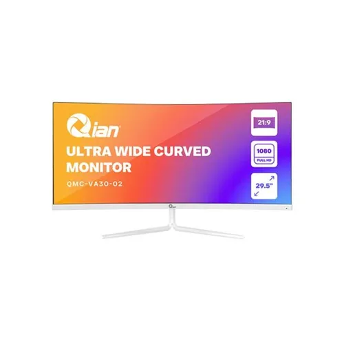 Monitor QIAN QMC-VA30-02 - 30" - Full HD - HDMI - DisplayPort - Blanco - QMC-VA30-02 Monitor QIAN QMC-VA30-02 - 30" - Full HD - HDMI - DisplayPort - Blanco - QMC-VA30-02