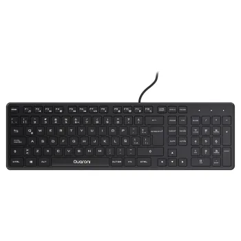 Kit de Teclado y Mouse Quaroni KAQ01 - Alámbrico - USB - Negro - Español - KAQ01