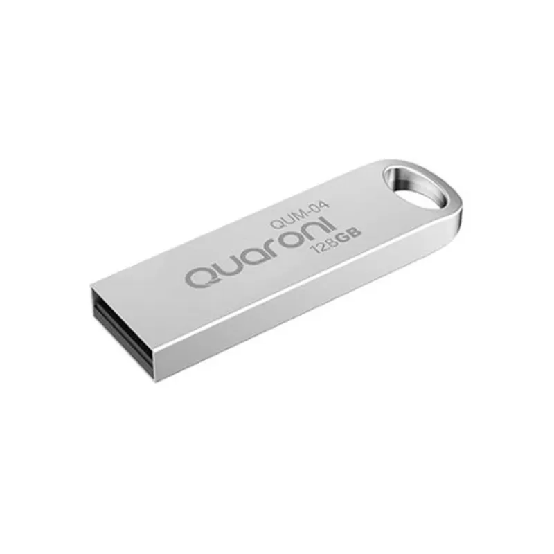 Memoria USB Quaroni QUM-04 - 128GB - USB 2.0 - Metalica - QUM-04