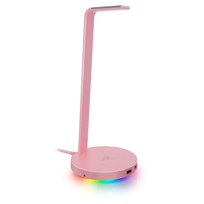 Base para Diadema Razer Station V2 Chroma - 2xUSB - RGB - Rosa - RC21-01510200-R3M1
