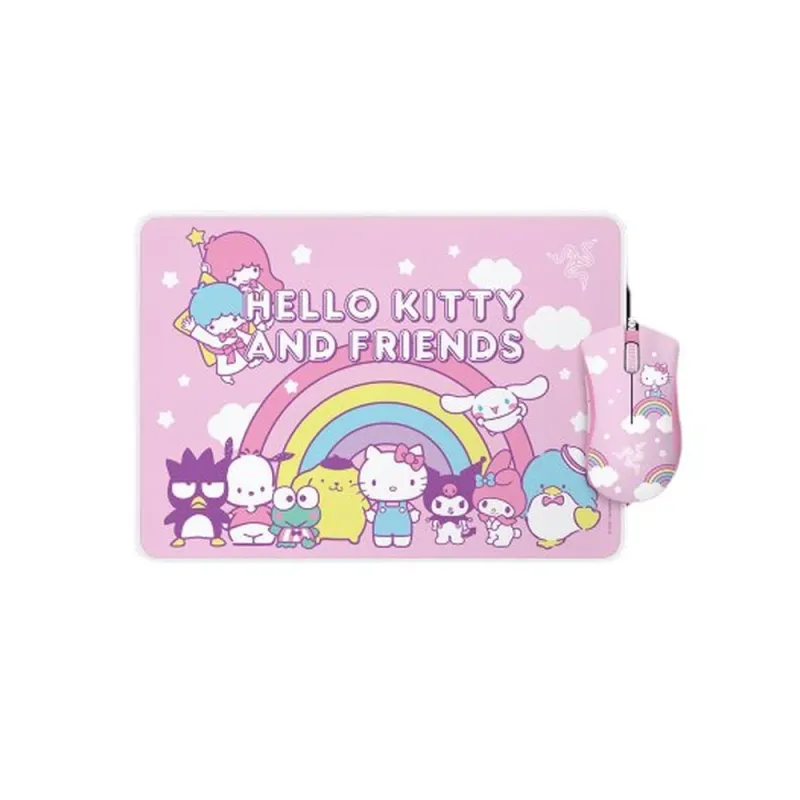 Kit Gamer Razer Hello Kitty and Friends Edition - Mouse DeathAdder Essential - Mousepad Goliathus - Alámbrico - RZ83-03850100-B3M1