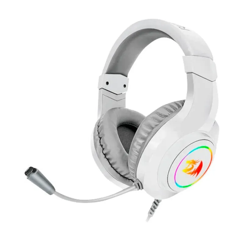 Diadema Gamer REDRAGON Hylas H260 - Alámbrico - Micrófono - RGB - Blanco - H260W-RGB