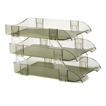 Charola Sablón 306.2436HU - Triple - Apilable - Tamaño Legal - Vertical - Humo - 306.2436HU