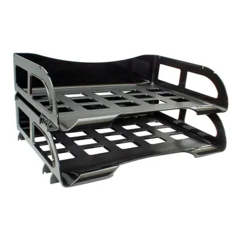 Charola Sablón 306.2825NE - Apilable - Tamaño Oficio - Lateral - Negra - 306.2825NE