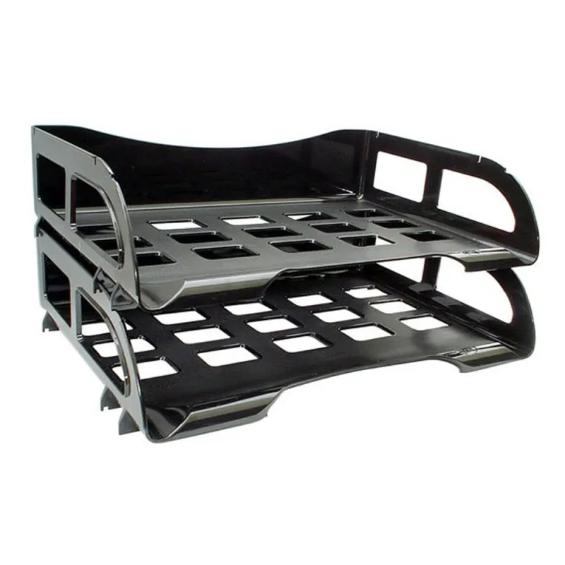 Charola Sablón 306.2825NE - Apilable - Tamaño Oficio - Lateral - Negra - 306.2825NE