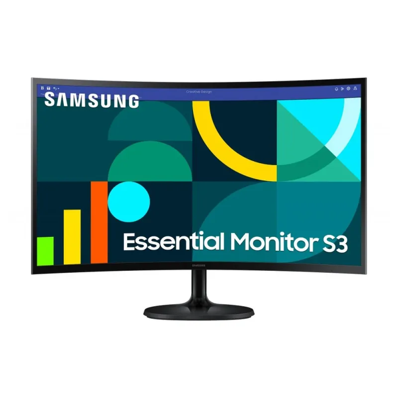 Monitor Samsung Essential S3 - 27" - Full HD - HDMI - VGA - Curvo - LS27D360GALXZX