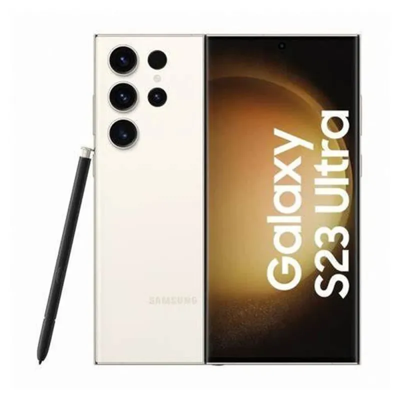 Smartphone Samsung Galaxy S23 Ultra - 6.8" - Octa Core - 12GB - 512GB - Cámaras 12MP/200MP - Android - Crema - SM-S918BZEVLTM