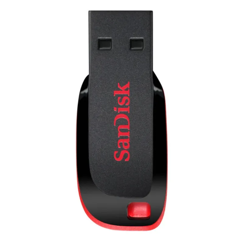 Memoria USB SanDisk Cruzer Blade - 64GB - USB 2.0 - Negro/ Rojo - SDCZ50-064G-B35