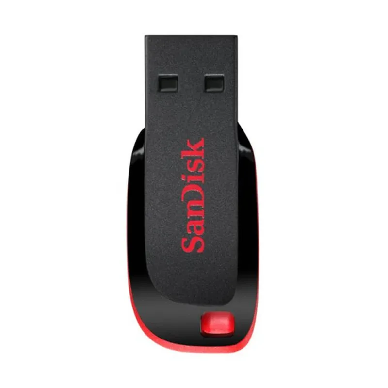 Memoria USB SanDisk Cruzer Blade - 128GB - USB 2.0 - Negro/Rojo  - SDCZ50-128G-B35