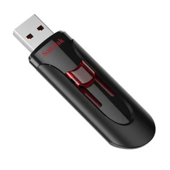 Memoria USB SanDisk Cruzer Glide - 128GB - USB 3.0 - Negro/Rojo - SDCZ600-128G-G35