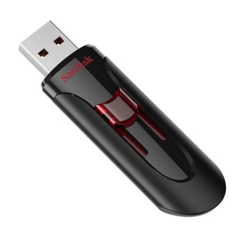 Memoria USB SanDisk Cruzer Glide - 128GB - USB 3.0 - Negro/Rojo - SDCZ600-128G-G35