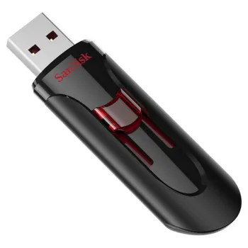 Memoria USB SanDisk Cruzer Glide - 64GB - USB 3.0 - Negro/Rojo - SDCZ600-064G-G35