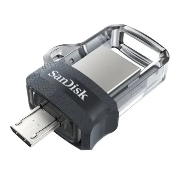 Memoria Micro USB SanDisk Ultra Dual m3.0 - 16GB - USB 3.0 - OTG - Gris - SDDD3-016G-G46