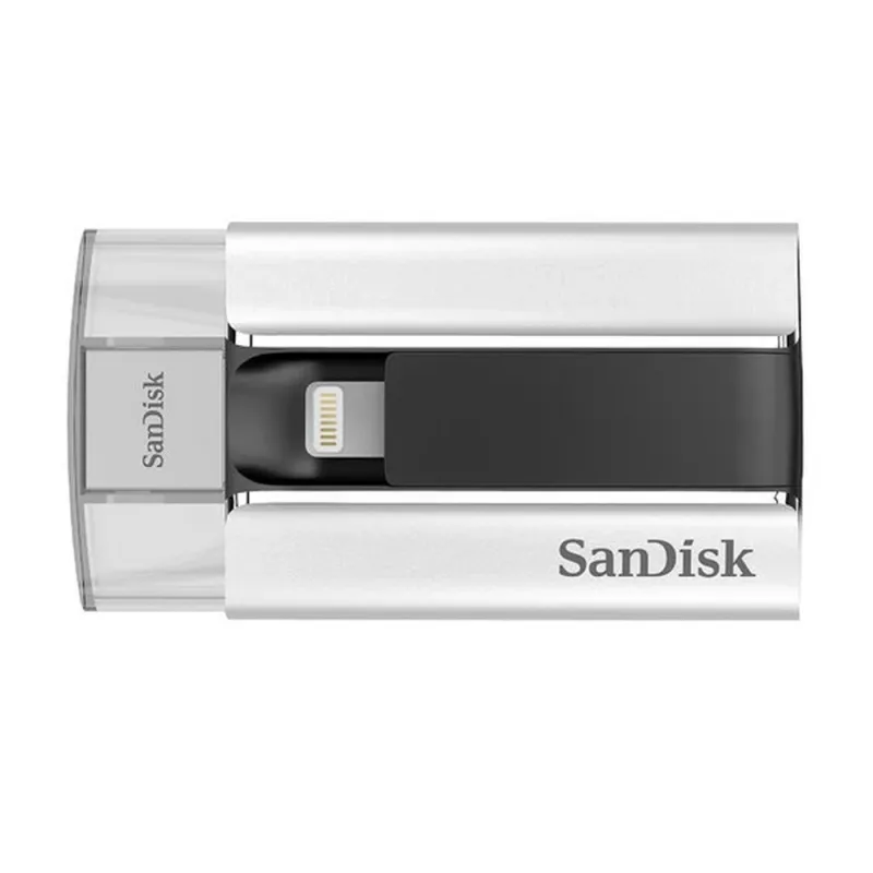 Memoria USB SanDisk SDIX - 16GB - USB 2.0 - Para Dispositivos Apple - Negro/Plata - SDIX-016G-G57