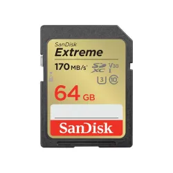 Memoria SD SanDisk Extreme - 64GB - Clase 10 - SDSDXV2-064G-GNCIN Memoria SD SanDisk Extreme - 64GB - Clase 10 - SDSDXV2-064G-GNCIN