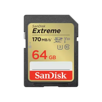 Memoria SD SanDisk Extreme - 64GB - Clase 10 - SDSDXV2-064G-GNCIN