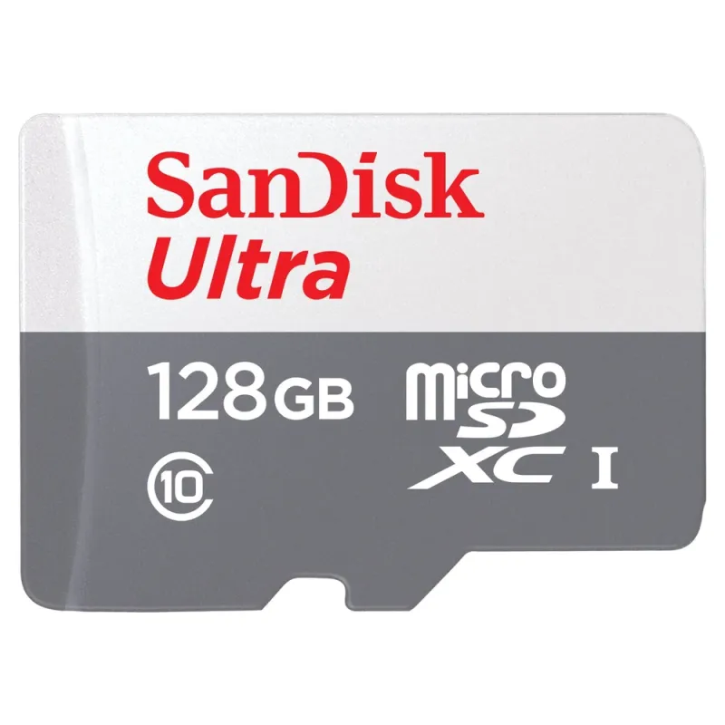 Memoria MicroSDXC SanDisk Ultra - 128GB - Clase 10 - C/Adaptador - SDSQUNR-128G-GN3MA